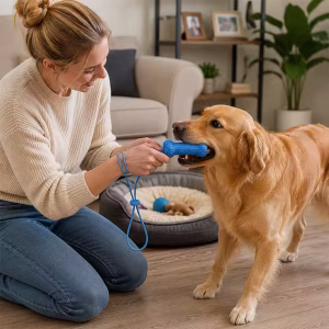 Rubber Dog Toothbrush Toy
